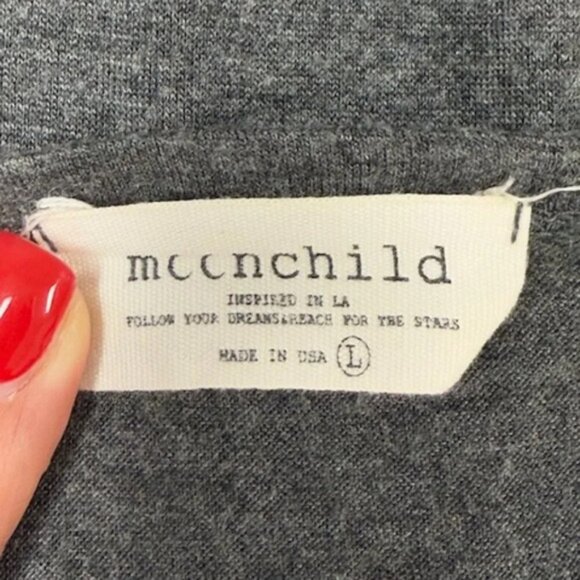 Y2K Moonchild Life is Beautiful Tee Shirt Size L Tassels Fringe Biker Goth - Picture 3 of 7